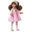 Asivil Celia Brunette Doll, 30cm in pink coat
