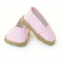 Petitcollin Espadrilles, 39/40/44/48 pink/white stripes