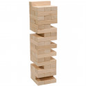 MIK Wooden Tumbling Jenga Tower Mikado Game Natural