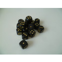 DETOA Wooden dice 16mm black, 1pc