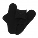 Imse Vimse Cloth Menstrual Pads Night, 3 pieces black