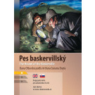 Dvojjazyčná kniha Arthur Conan Doyle: Pes baskervillský A1/A2 AJ-SJ
