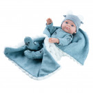Paola Reina Mini Pikolin Manta Gris Baby Boy Doll, 32cm