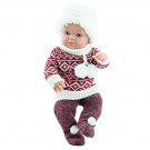 Paola Reina Mini Pikolin Baby Boy Doll, 32cm in winter