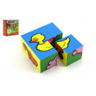 Teddies Wooden Picture Blocks My First Animals, 4 cubes