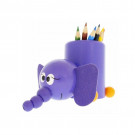 Wooden Pencil Holder Elephant