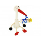 Greenkid Wooden Figurine Toy Stork with a Baby