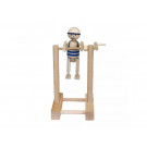 MIK Wooden Toy Boy on Bar blue