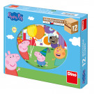 Dino Wooden Picture Blocks Peppa Pig, 12 cubes