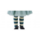 Paola Reina Las Amigas Tights beige green striped, 32cm