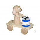 MIVA Vacov Pull Along Toy With Drum Dog Natural