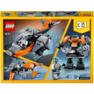 LEGO 31111 Creator 3-in-1 Cyber Drone Construction Kit with Cyber Mech and Scooter, Space Toy