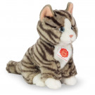 Teddy Hermann Soft toy grey cat sitting, 21cm
