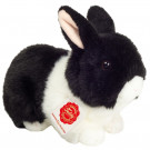 Teddy Hermann Soft toy Rabbit, 23cm lying black-white