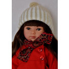 Vestida de Azul Carlota Doll, 28cm red coat