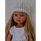 Vestida de Azul Carlota Doll, 28cm in white