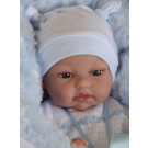 Antonio Juan Tonet Arrullo in Blue Blanket Soft Baby Doll, 34cm
