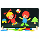 DETOA Wooden Magnetic Puzzle Clowns