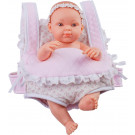 Paola Reina Mini Pikolin Mochila Rosa Baby Girl Doll, 32cm