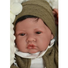 Antonio Juan Baby Doll Boy Recien Nacido Cojín, 42cm with hair
