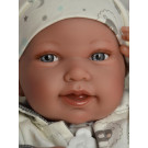 Antonio Juan Pipa Baby Girl Doll, 42cm in white-grey