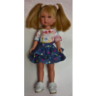 Vestida de Azul Carlota Doll, 28cm in skirt