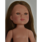 Vestida de Azul Carlota Doll Naked, 28cm brunette