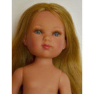 Vestida de Azul Carlota Doll Naked, 28cm blonde extra long