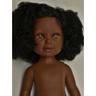 Vestida de Azul Paulina Doll Naked, 33cm black long curls