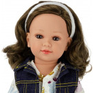 Vestida de Azul Coral Doll, 45cm in denim vest