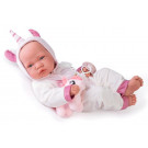 Antonio Juan Baby Girl Doll Nina, 42cm with unicorn