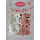 Antonio Juan Baby doll socks 40-42cm white & dusty pink