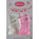 Antonio Juan Baby doll socks 40-42cm white & pink
