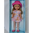 Vestida de Azul Paulina Doll, 33cm in Pink Hat