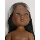 Vestida de Azul Carlota Doll Naked, 28cm black long