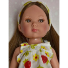 Vestida de Azul Carlota Doll, 28cm strawberries