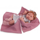 Antonio Juan Nina Baby Girl Doll with hair, 42cm blanket