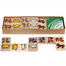 MIK Wooden Domino Farm Animals, 28 pieces