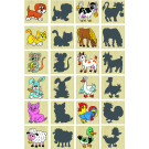 DETOA Wooden Children Memo Animals & Shadows, 24 pieces