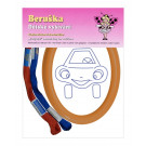 Beruska Kids' Embroidery Set Oval Happy Car