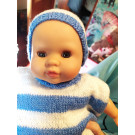 Paola Reina Los Manus Baby Doll blue-white, 36cm
