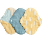 Imse Vimse Cloth Menstrual Pads Panty Liners, 3 pieces Blue Sprinkle