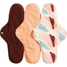 Imse Vimse Cloth Menstrual Pads Night, 3 pieces Orange Sprinkle