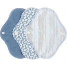 Imse Vimse Cloth Menstrual Pads Panty Liners, 3 pieces Denim