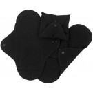 Imse Vimse Cloth Menstrual Pads Panty Liners, 3 pieces black