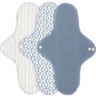 Imse Vimse Cloth Menstrual Pads Night, 3 pieces Denim