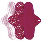 Imse Vimse Cloth Menstrual Pads Night, 3 pieces Sangria