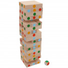 MIK Wooden Tumbling Jenga Tower Mikado Game Colored