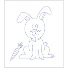 Beruska Kids' Embroidery Set Pre-printed 20x15 Rabbit