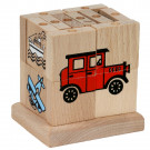 MIK Wooden Assembling Cube Vehicles, 20 pieces